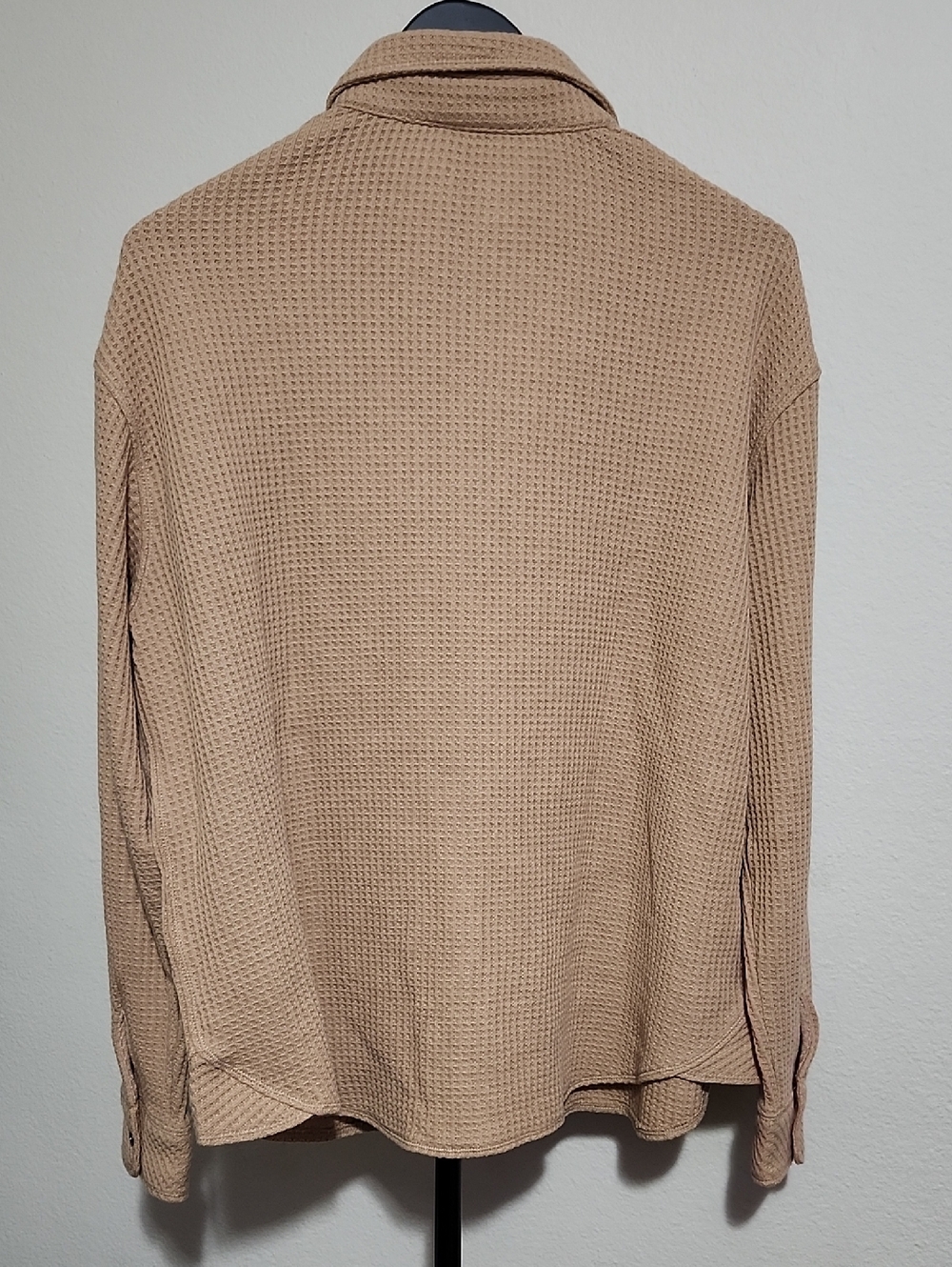 Buffalo Jeans Waffle Button-Up Shirt – Tan - Picture 3 of 3